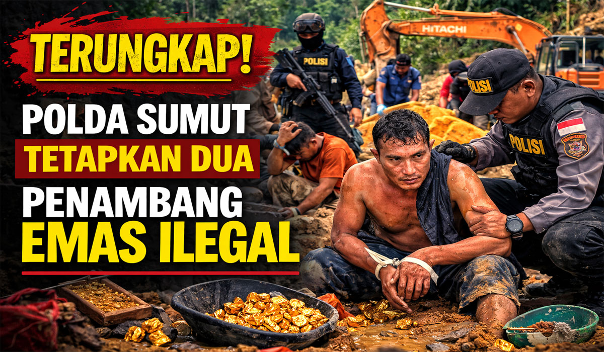 Terungkap! Polda Sumut Tetapkan Dua Penambang Emas Ilegal, Simak Kronologinya